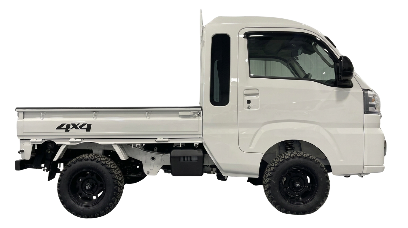 White Daihatsu Hijet S510 Jumbo 4x4 mini truck