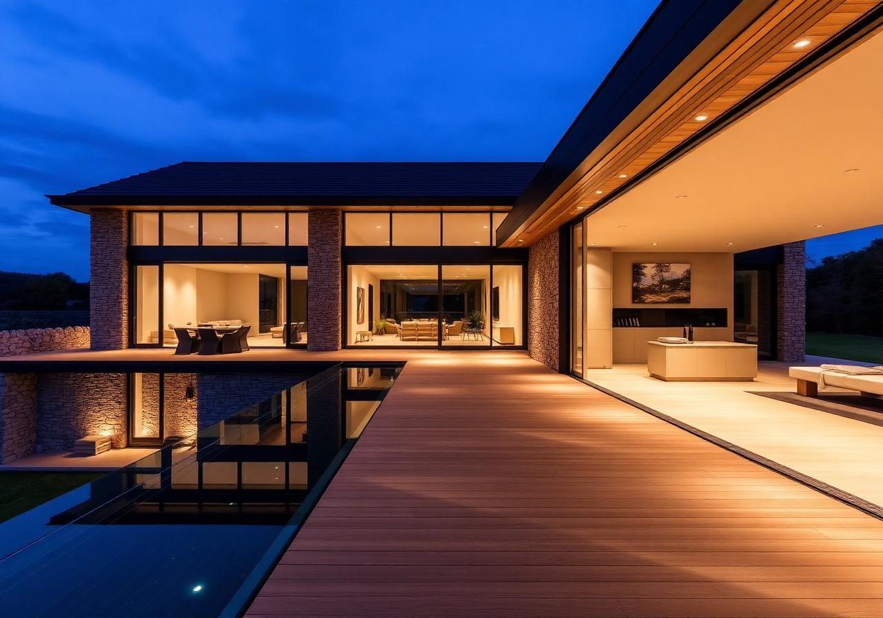 Luxury modular suite home Ireland with stone and timber finish